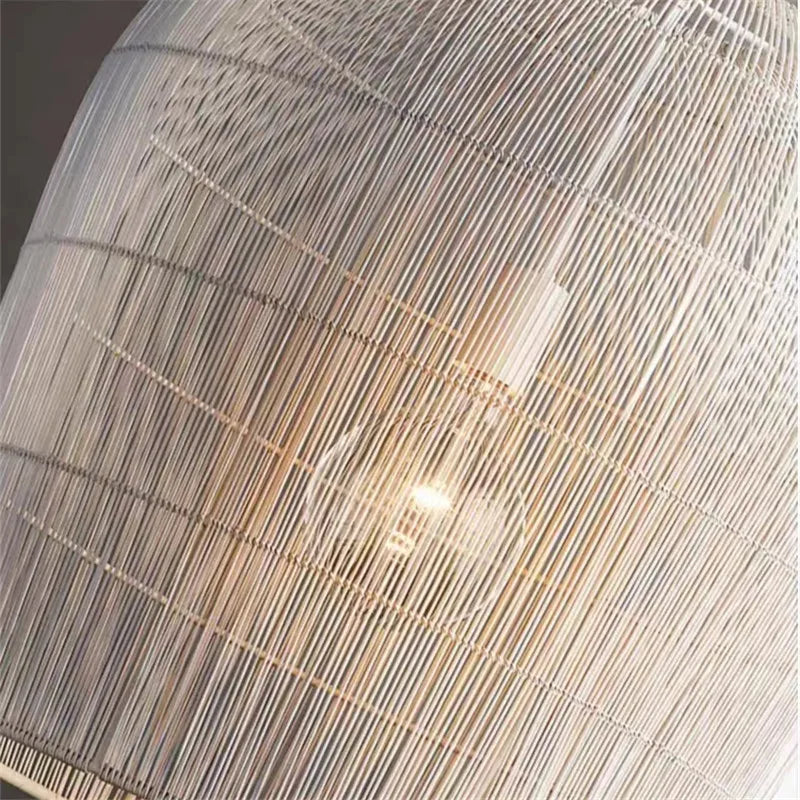 Wabi Sabi Rattan Pendant Light - Handcrafted Elegance for Your Dining Room, Bedroom, or Bar Area