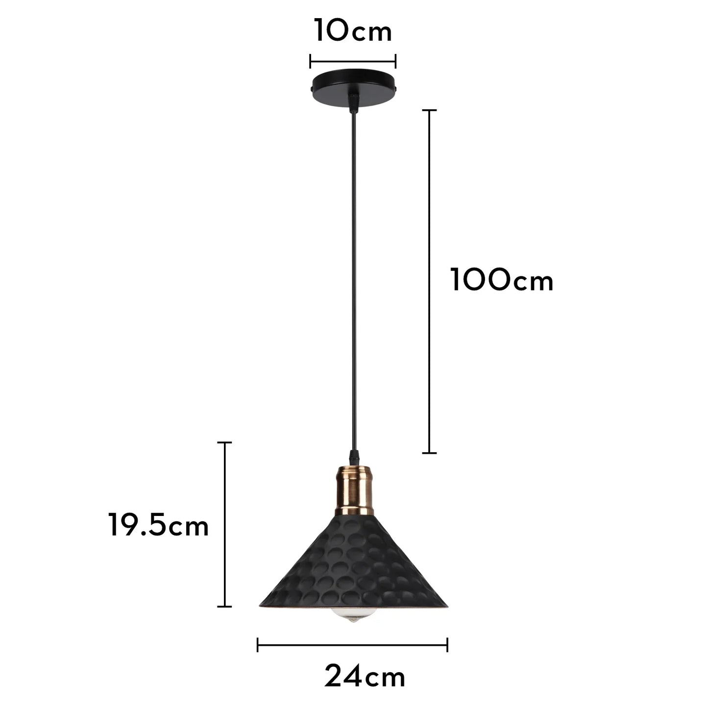 Vintage Pendant Light - Loft Retro Pendant Light with E27 Base for Modern Industrial Lighting