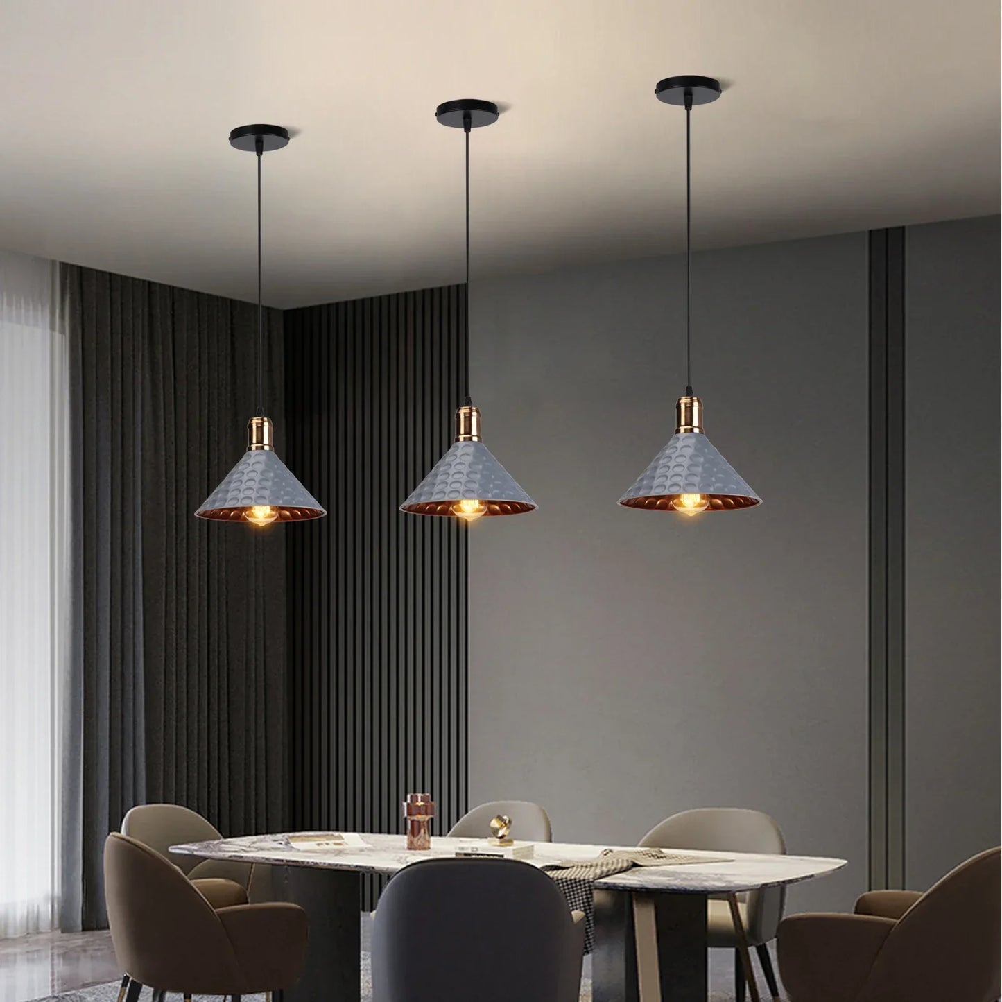 Vintage Pendant Light - Loft Retro Pendant Light with E27 Base for Modern Industrial Lighting