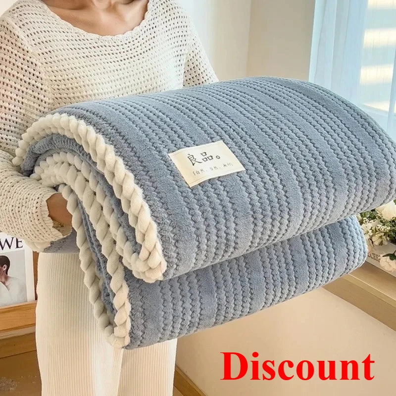 2025 new Throw Blanket for Sofa Winter Blanket King Size Home Warm Plaid Comforter Bedspread Bedding Sheet
