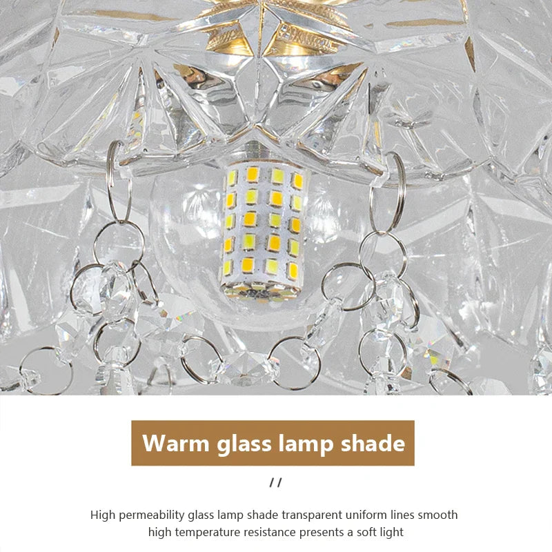 European Retro Glass Pendant Lamp - Vintage-Inspired Lighting Fixture