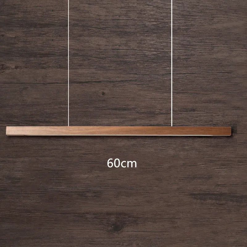 Japanese-inspired Black Walnut Pendant Light - Nordic Minimalist Design for Dining Tables, Offices, and Home Decor