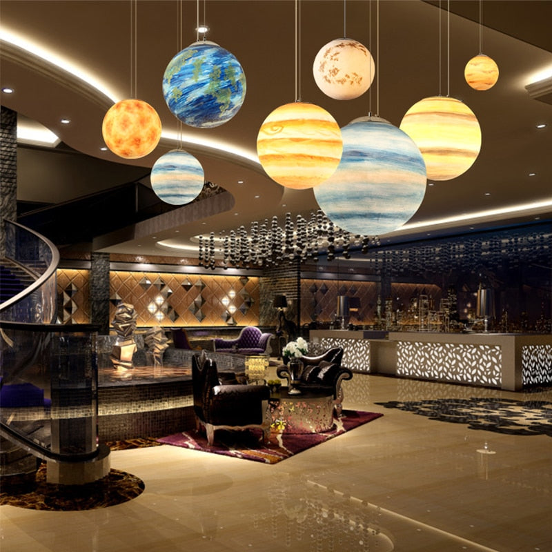 Ava's Galaxy Nordic Planet Acrylic Pendant Light