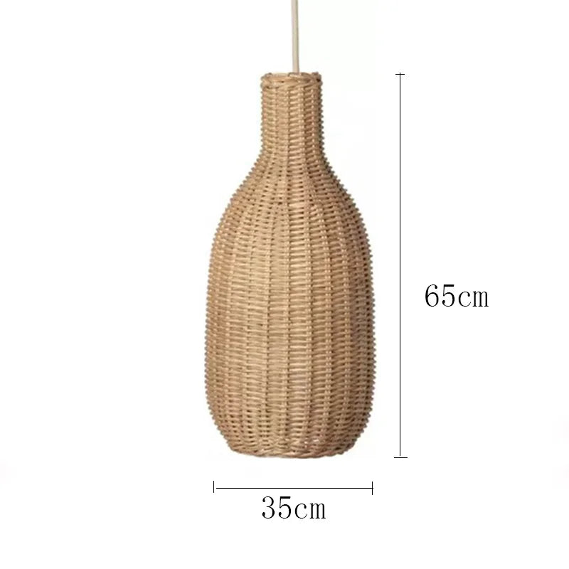 Vintage Handmade Rattan Pendant Light - Creative Lighting for Dining Rooms, Cafes, Restaurants, and Natural Luminaire