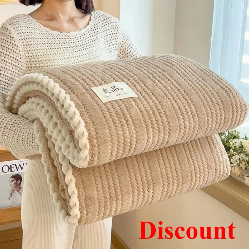 2025 new Throw Blanket for Sofa Winter Blanket King Size Home Warm Plaid Comforter Bedspread Bedding Sheet