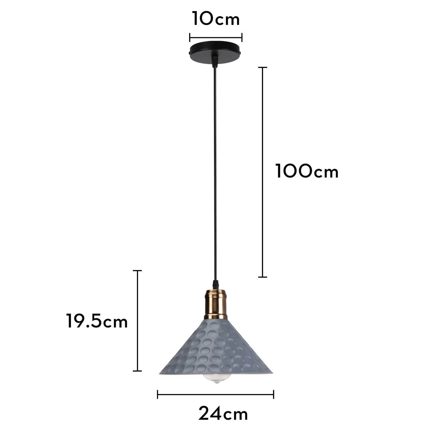 Vintage Pendant Light - Loft Retro Pendant Light with E27 Base for Modern Industrial Lighting