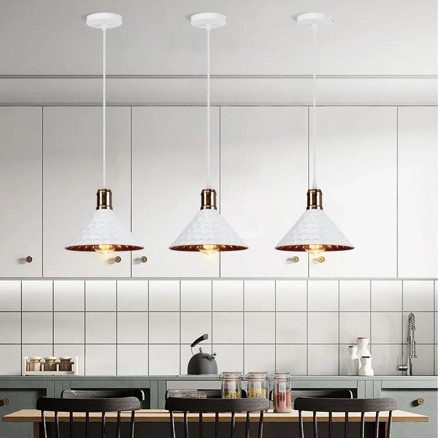 Vintage Pendant Light - Loft Retro Pendant Light with E27 Base for Modern Industrial Lighting
