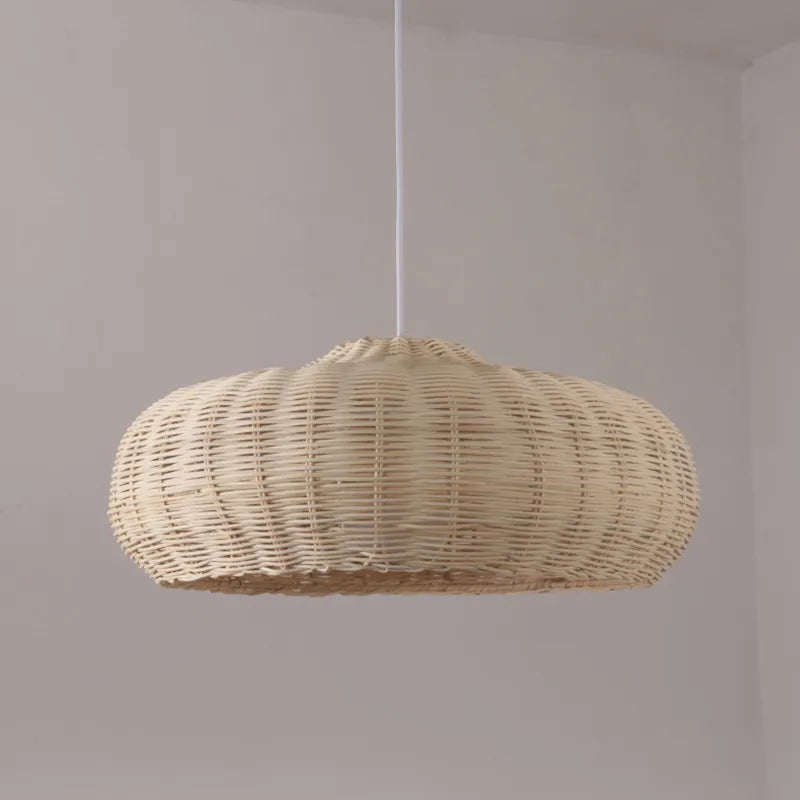 Vintage Handmade Rattan Pendant Light - Creative Lighting for Dining Rooms, Cafes, Restaurants, and Natural Luminaire
