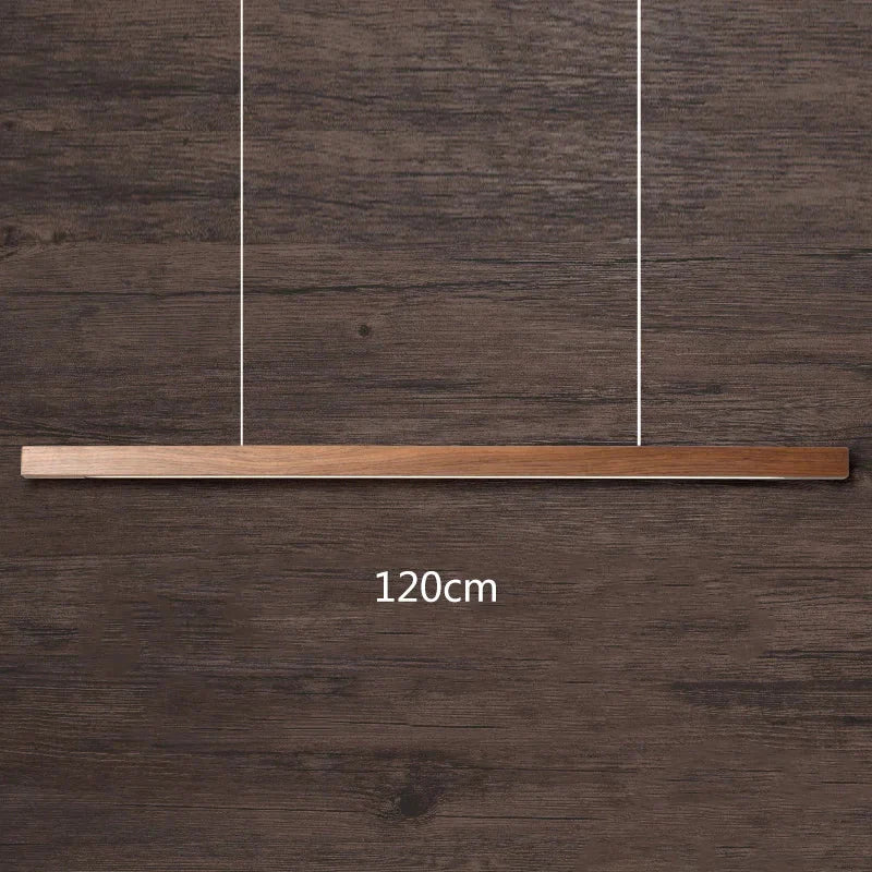 Japanese-inspired Black Walnut Pendant Light - Nordic Minimalist Design for Dining Tables, Offices, and Home Decor