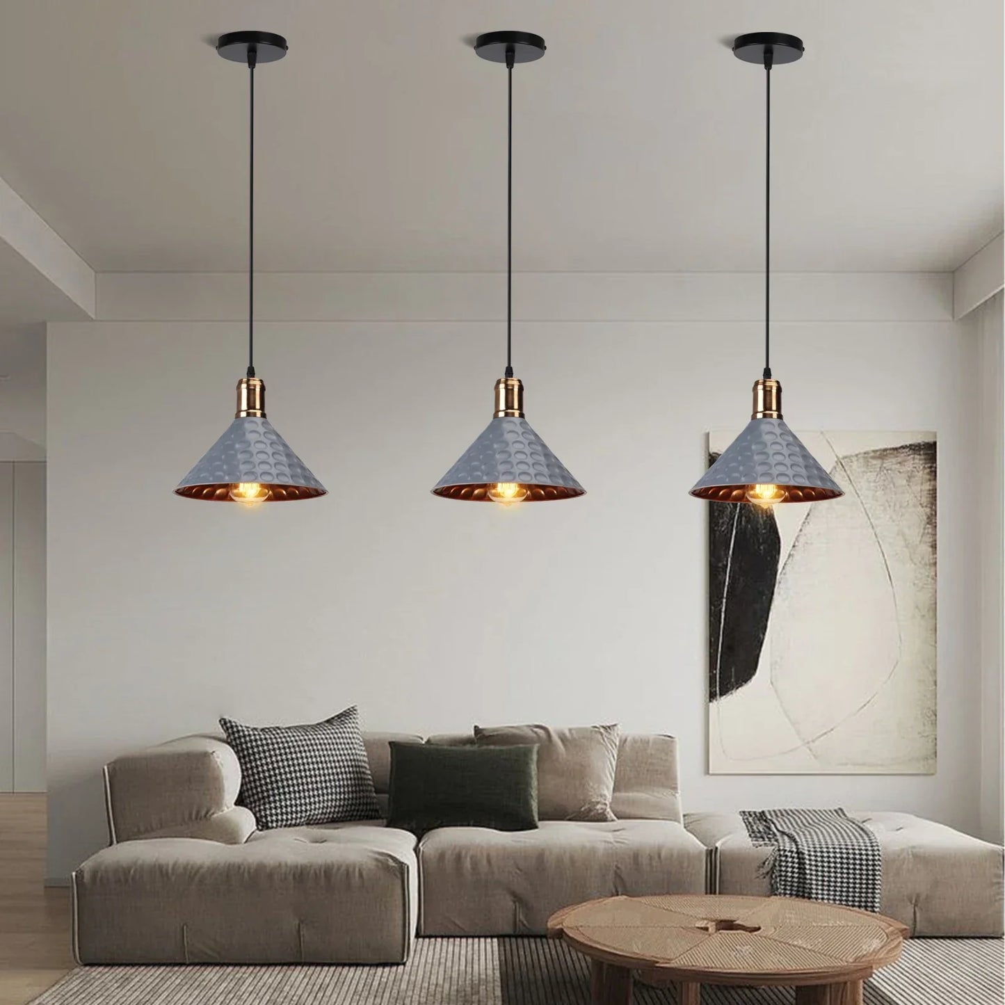 Vintage Pendant Light - Loft Retro Pendant Light with E27 Base for Modern Industrial Lighting