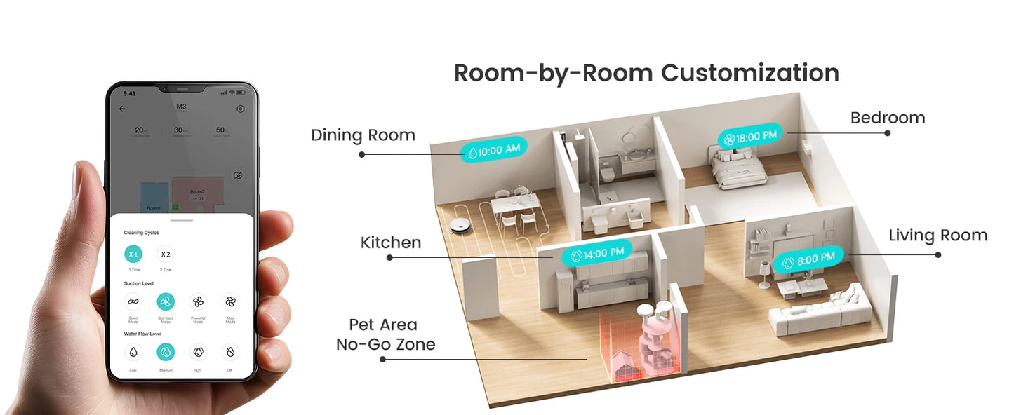 LEFANT Robot Vacuum Cleaner with Mapping, 12000Pa Suction, Emptying Station, Automatic Washing and Drying, DTOF Laser