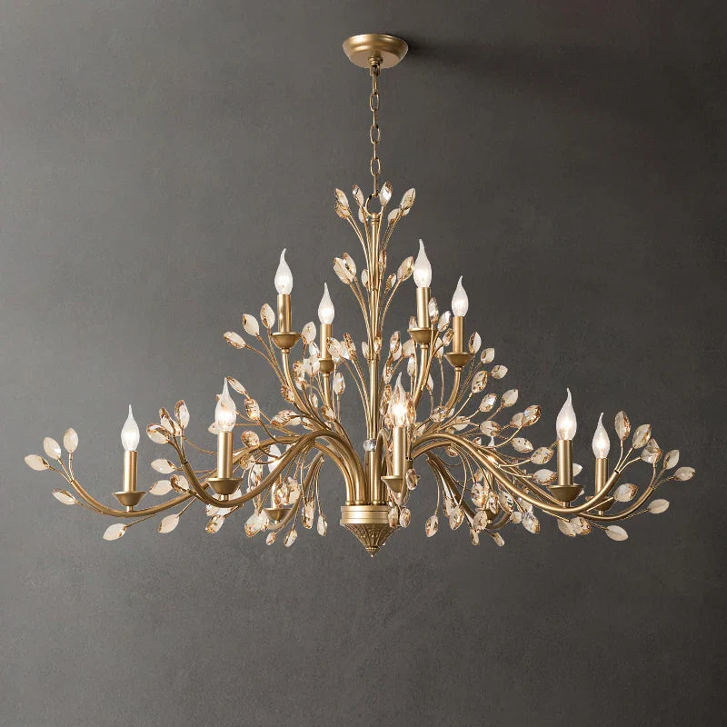 American Modern LED Crystal Ceiling Chandeliers - French Elegance for Living and Dining Spaces