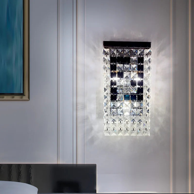 Contemporary Crystal LED Chandelier - Luxury Rectangular K9 Pendant Lamp with Personality for Dining Spaces
