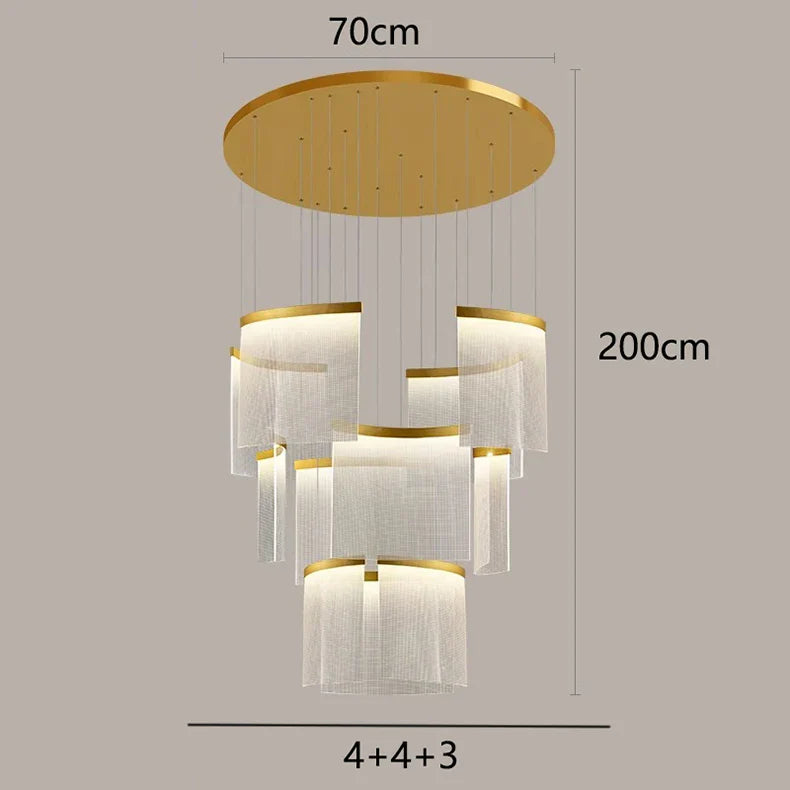 Chic Nordic Stair Chandelier - Versatile Pendant and Ceiling Lights for Living and Dining Rooms, Elevating Indoor Lighting and Home Decor