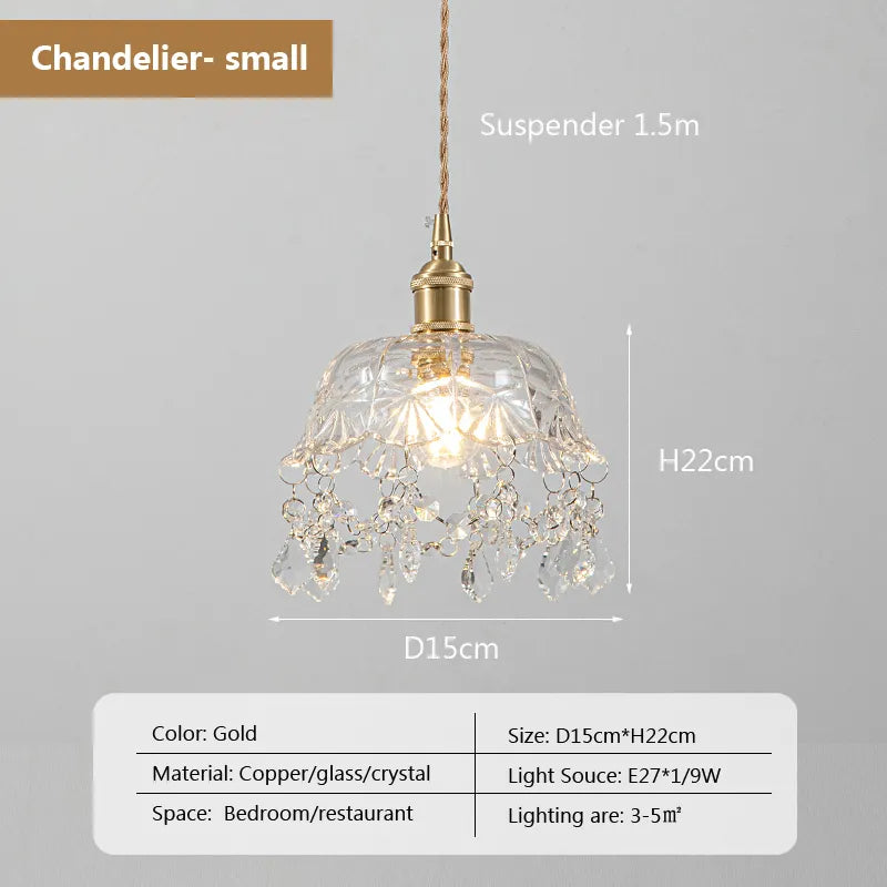 European Retro Glass Pendant Lamp - Vintage-Inspired Lighting Fixture