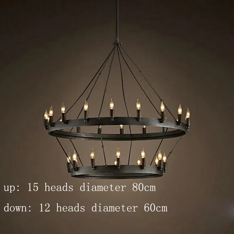 Vintage Industrial Iron Pendant Lamp - Add Retro Charm to Your Cafe, Restaurant, or Bar