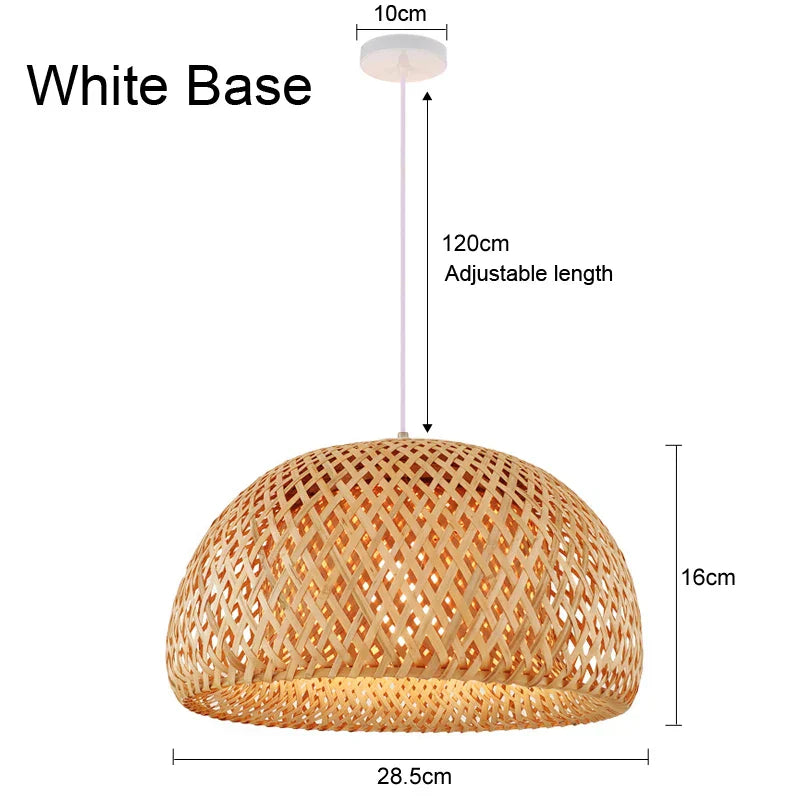 Bamboo Artistry Hand-Woven Pendant Lights - Exquisite Rattan Wicker Chandelier for Your Home