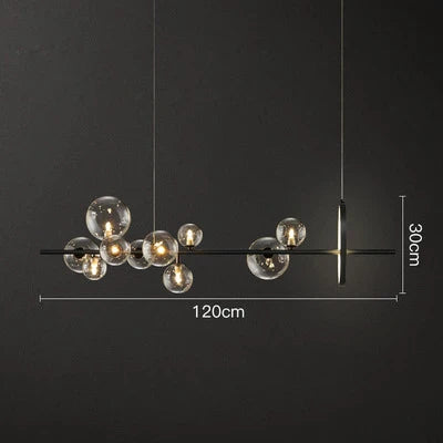 Contemporary LED Glass Ball Pendant Lamps - Elegant Lighting for Dining, Kitchen, and Home Decor