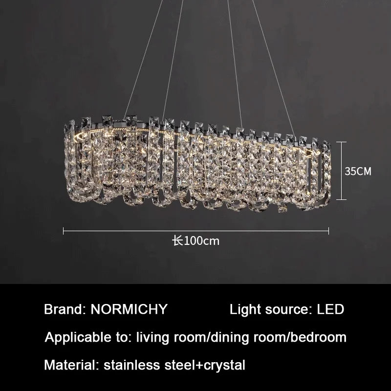 Modern Luxury Crystal LED Chandeliers - Illuminating Elegance for Living and Dining Rooms