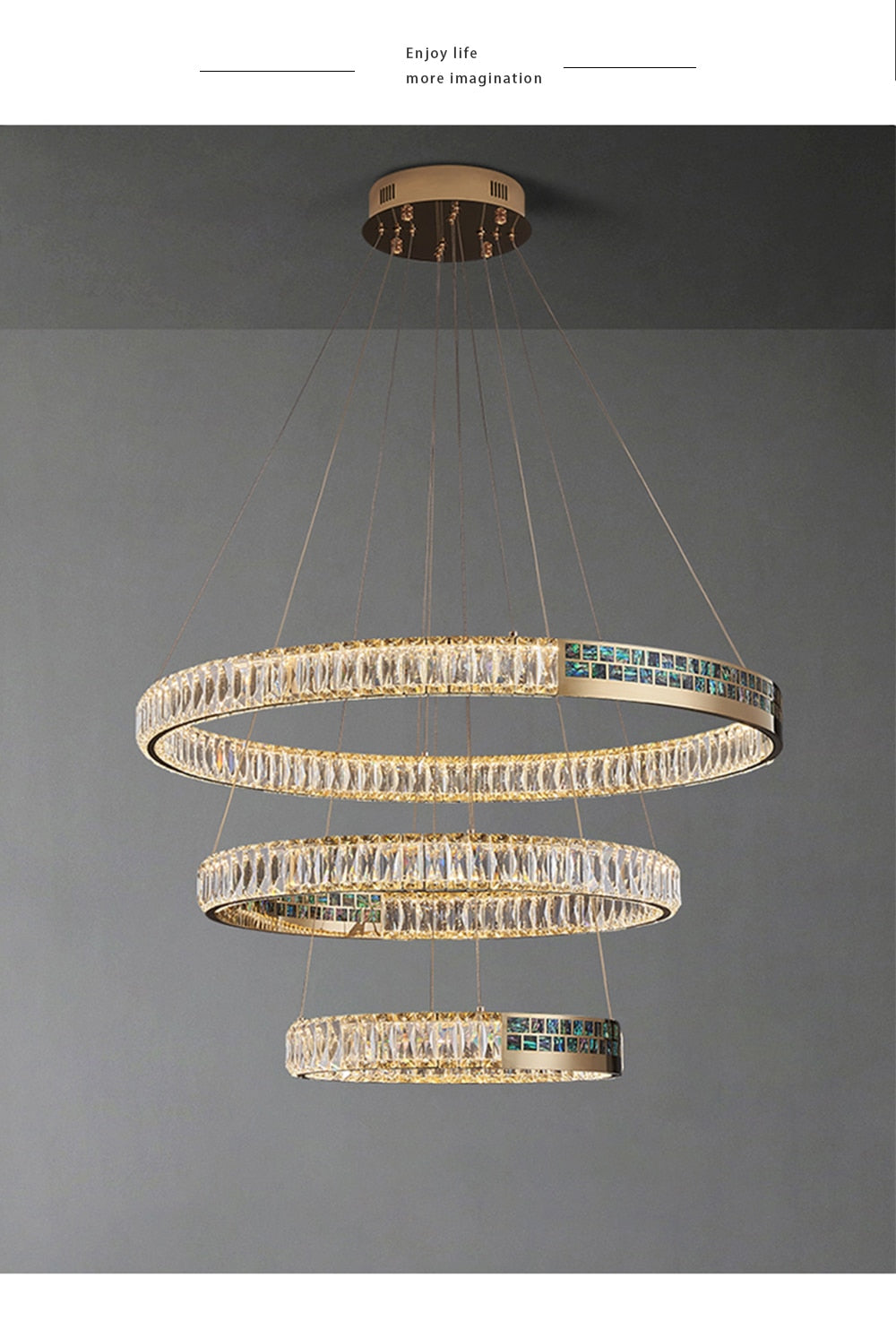 Evelyn's Elegance Chandelier - Chic Wall/Pendant Light with Luxurious Shell Design