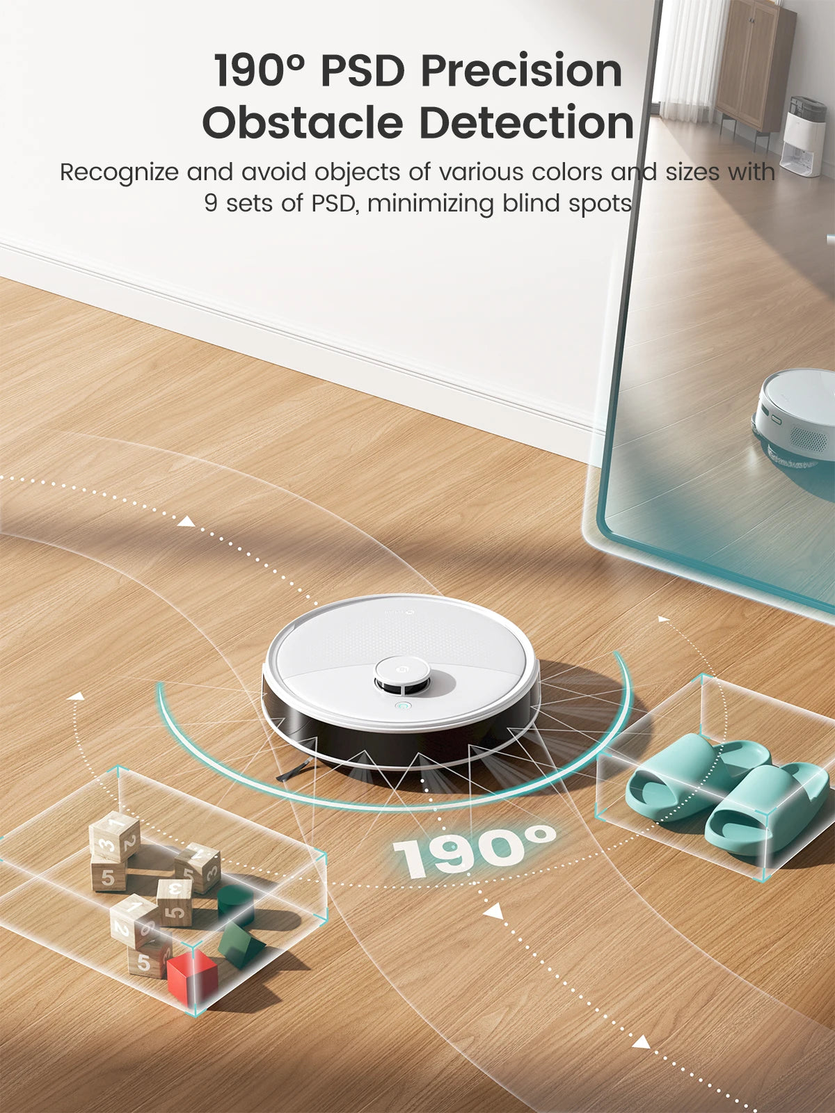 LEFANT Robot Vacuum Cleaner with Mapping, 12000Pa Suction, Emptying Station, Automatic Washing and Drying, DTOF Laser