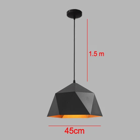 Nordic Retro Industrial Black Ceiling Pendant Lamp - Perfect for Restaurant, Dining Table, and Bar Decor