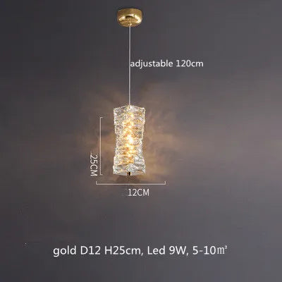 Sophisticated Crystal LED Pendant Lights - Dimmable, Ideal for Living and Dining Rooms - Luxurious Ring Design