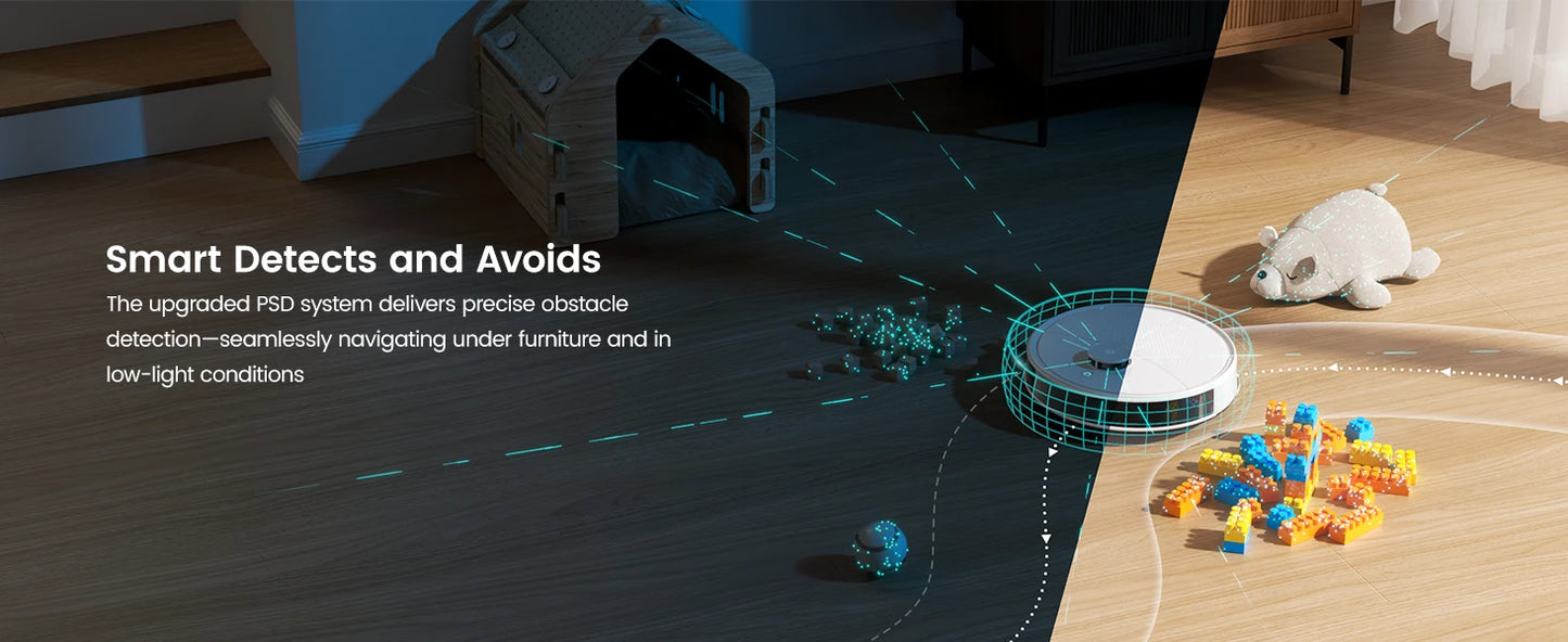 LEFANT Robot Vacuum Cleaner with Mapping, 12000Pa Suction, Emptying Station, Automatic Washing and Drying, DTOF Laser