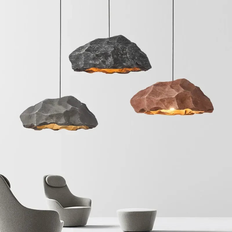 Wabi Sabi Designer Pendant Lamp - Minimalist LED Chandeliers for Restaurant, Bedroom, and Creative Home Decor