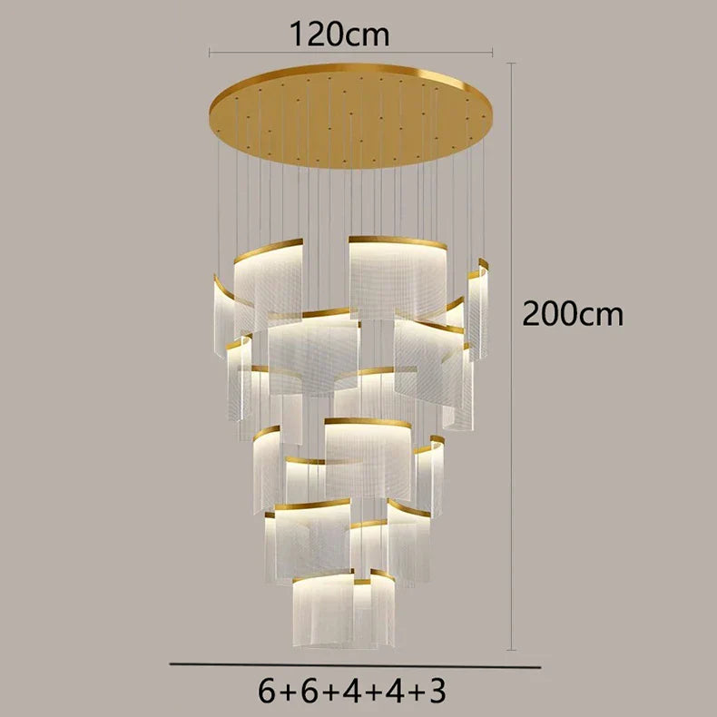 Chic Nordic Stair Chandelier - Versatile Pendant and Ceiling Lights for Living and Dining Rooms, Elevating Indoor Lighting and Home Decor