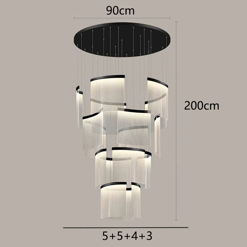 Chic Nordic Stair Chandelier - Versatile Pendant and Ceiling Lights for Living and Dining Rooms, Elevating Indoor Lighting and Home Decor
