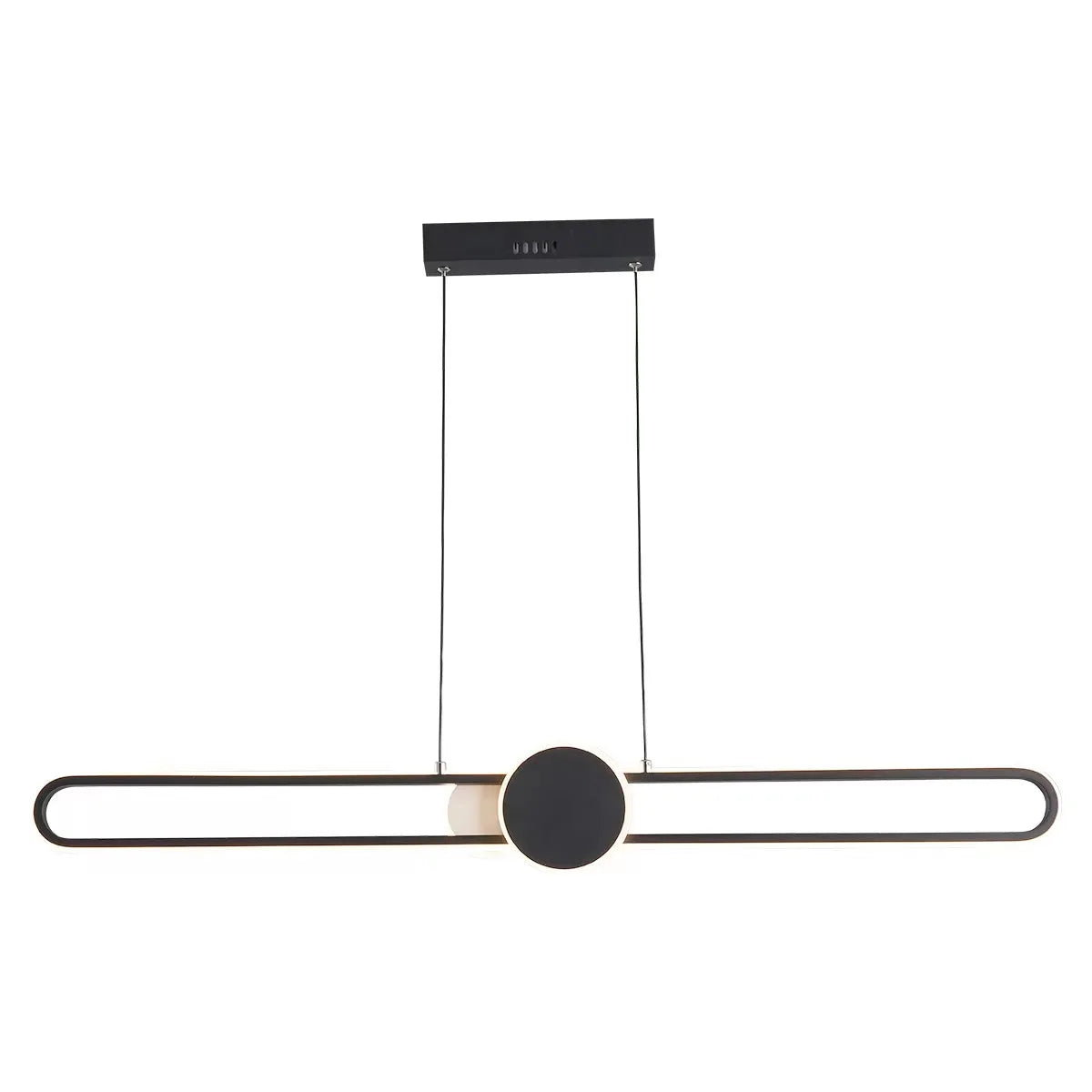 Contemporary LED Strip Pendant Lights - Minimalistic Lighting for Dining Tables, Living Rooms, Kitchens, and Bedrooms with Remote Dimming