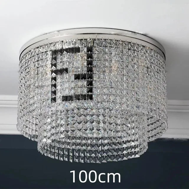 Contemporary Crystal LED Chandelier - Luxury Rectangular K9 Pendant Lamp with Personality for Dining Spaces