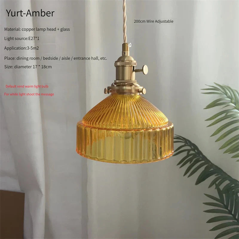 Vintage Brass Green Glass Pendant Light - Illuminate Your Dining Room, Bar, or Bedroom with Scandinavian Elegance