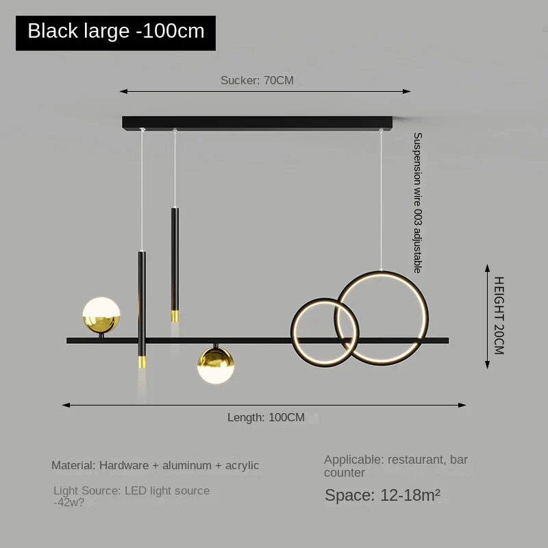 Elegant Restaurant Pendant Lamp - Modern Nordic Design for Dining Tables and Bars