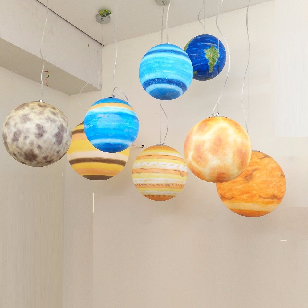 Ava's Galaxy Nordic Planet Acrylic Pendant Light