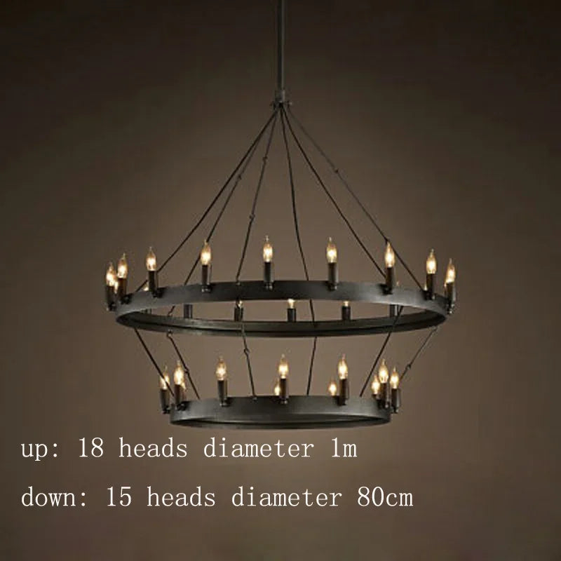 Vintage Industrial Iron Pendant Lamp - Add Retro Charm to Your Cafe, Restaurant, or Bar