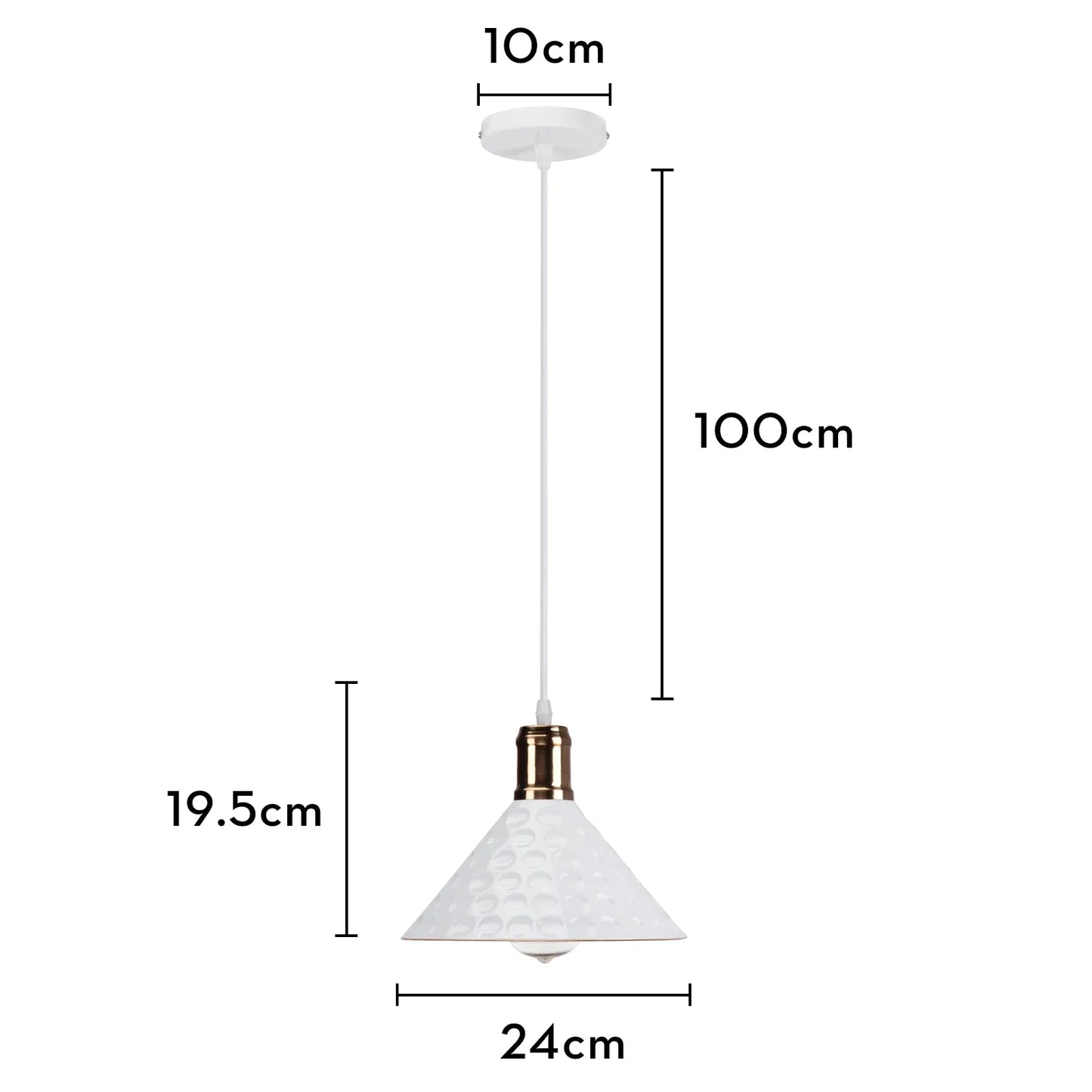 Vintage Pendant Light - Loft Retro Pendant Light with E27 Base for Modern Industrial Lighting