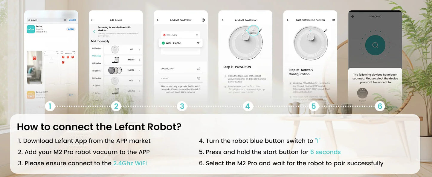 Lefant M2Pro Robot Vacuum with Mop,Self-Emptying, 6000Pa , DTOF Laser Navigation, PSD Obstacle Avoidance, Wi-fi/Alexa Control
