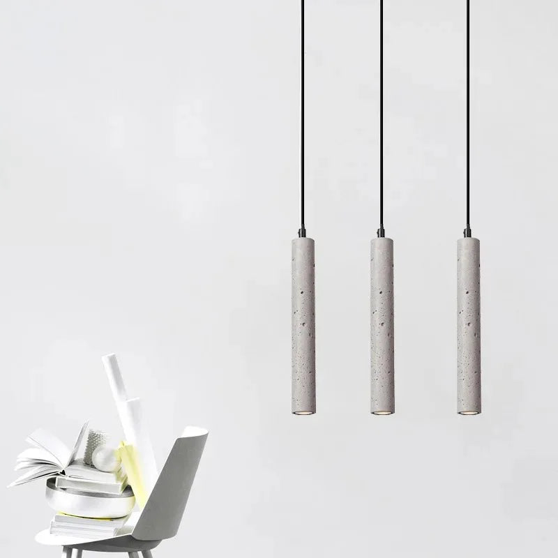 European Cement Pendant Light - Contemporary Elegance for Dining Spaces
