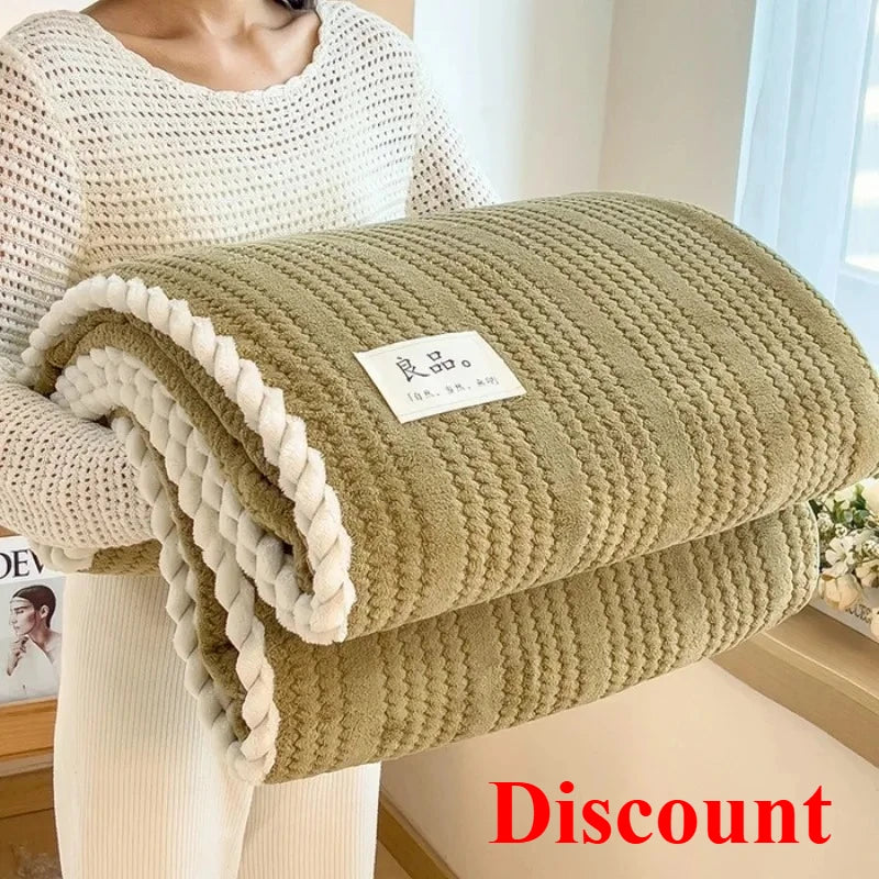 2025 new Throw Blanket for Sofa Winter Blanket King Size Home Warm Plaid Comforter Bedspread Bedding Sheet