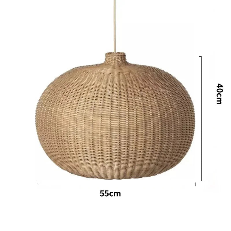 Vintage Handmade Rattan Pendant Light - Creative Lighting for Dining Rooms, Cafes, Restaurants, and Natural Luminaire