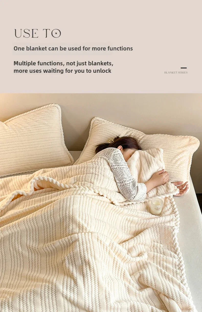 2025 new Throw Blanket for Sofa Winter Blanket King Size Home Warm Plaid Comforter Bedspread Bedding Sheet