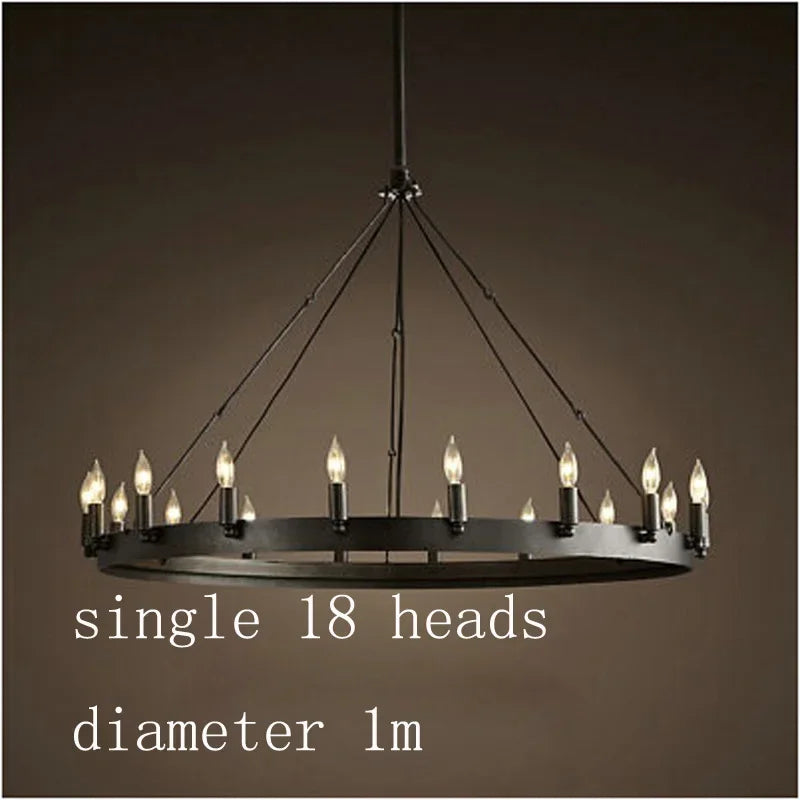 Vintage Industrial Iron Pendant Lamp - Add Retro Charm to Your Cafe, Restaurant, or Bar