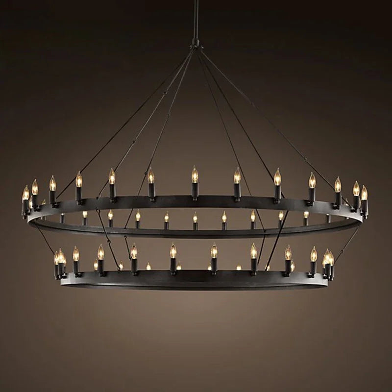 Vintage Industrial Iron Pendant Lamp - Add Retro Charm to Your Cafe, Restaurant, or Bar