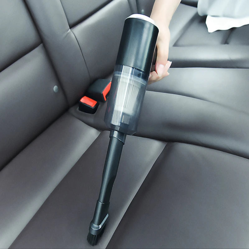 6KPa Cordless Handheld Vacuum Cleaner, 2000mAh Dual Battery, Wet & Dry Cleaning, Compact ABS Design, Transparent Dust Cup, USB R