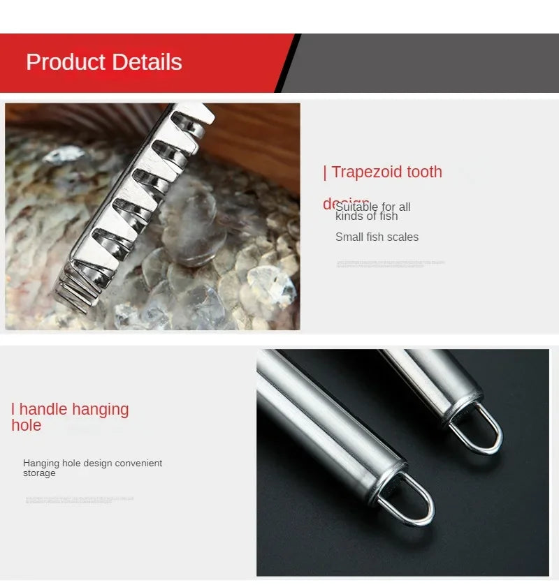 1PC Stainless Steel Fish Scale Knife Scale Scraper Sawtooth Scraping Boning Filleting Cut Scrape Dig Maw Knife