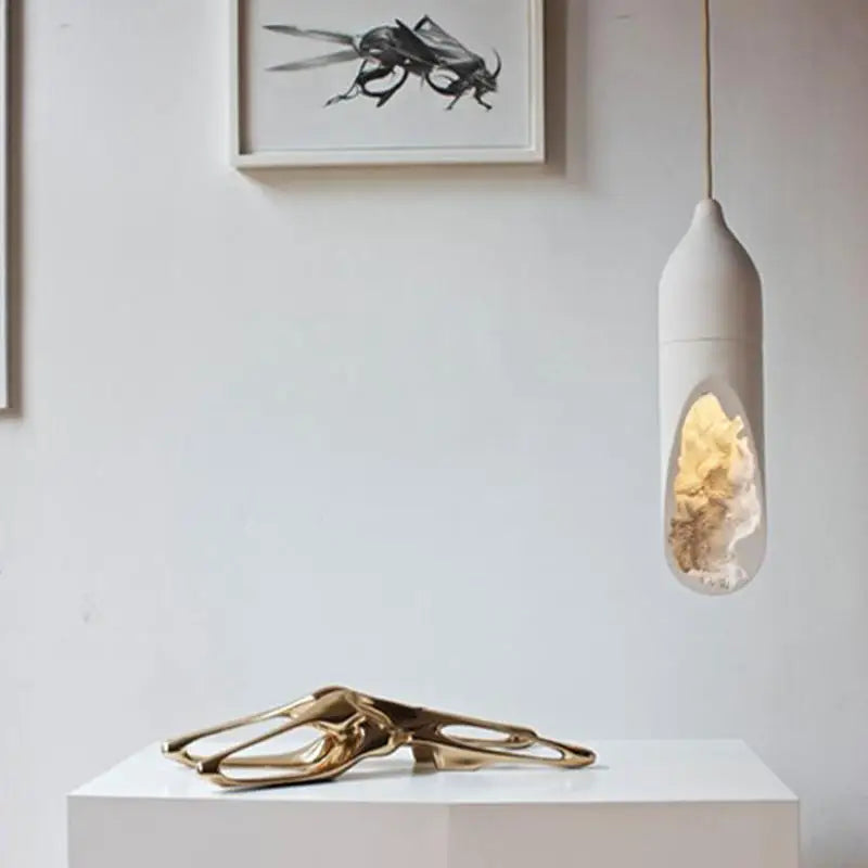 Japanese Wabi-Sabi Pendant Lamp - Illuminate Your Space with Modern Plaster Elegance