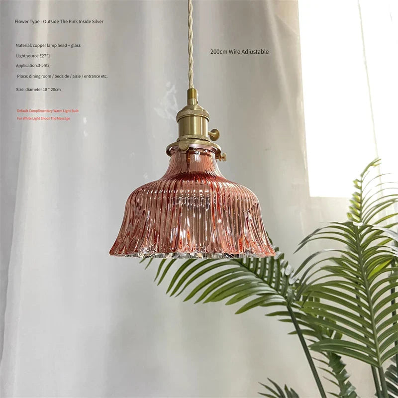 Vintage Brass Green Glass Pendant Light - Illuminate Your Dining Room, Bar, or Bedroom with Scandinavian Elegance