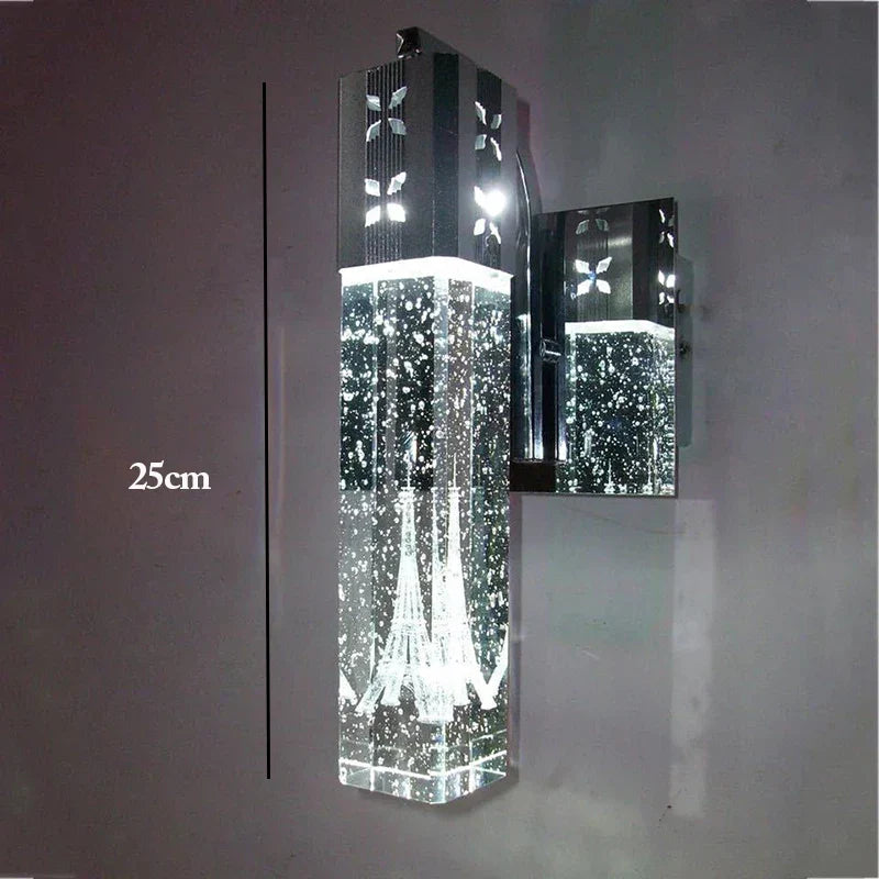 Bubble Crystal LED Pendant Lights and Wall Lamps - Modern Indoor Decor Lighting for Living, Dining, Bedroom, Aisle, and Corridor in Gold or Silver